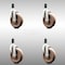 Service Caster 5 Inch 316SS High Temp Glass Filled Nylon 1-3/8 Inch Expanding Stem Caster Set SCC-SS316EX20S514-GFNSHT-138-4 - alternate 1